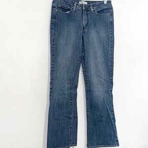 Riders by Lee Medium Wash Mid Rise Blue Boot Cut Jeans Size 8